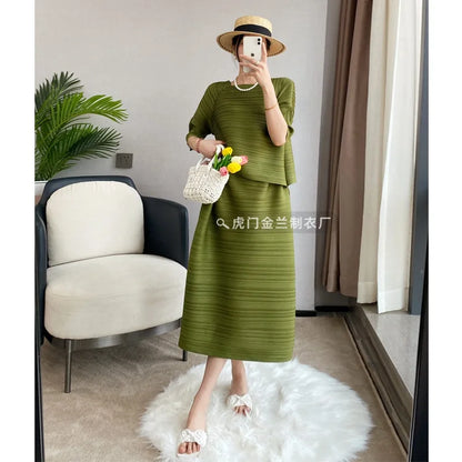 Pleated Set Green