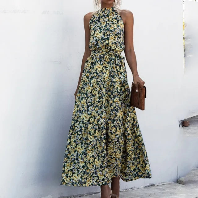 Vestido largo Yellow Flower