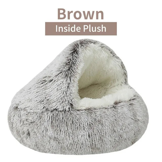 Cama para gatos Brown Inside Plush