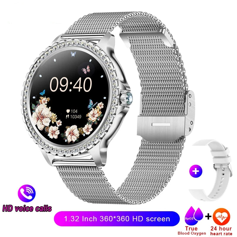 Smartwatch Silver Mesh Belt