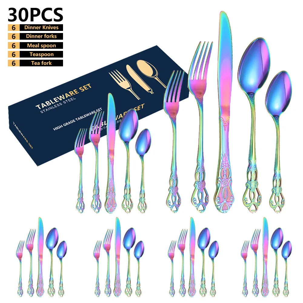 Juego tenedor y cuchillo 30pcs