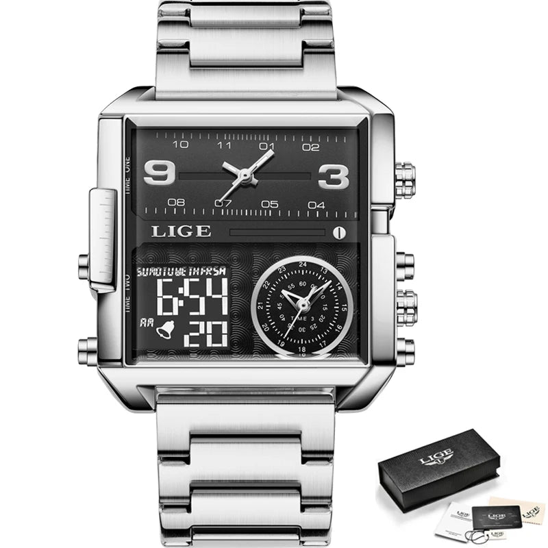 Watch Silver Black Box AL