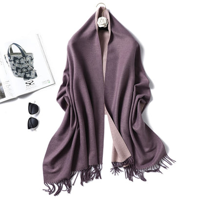 Winter Cashmere Scarf Women Thick Warm Shawls Wraps Lady