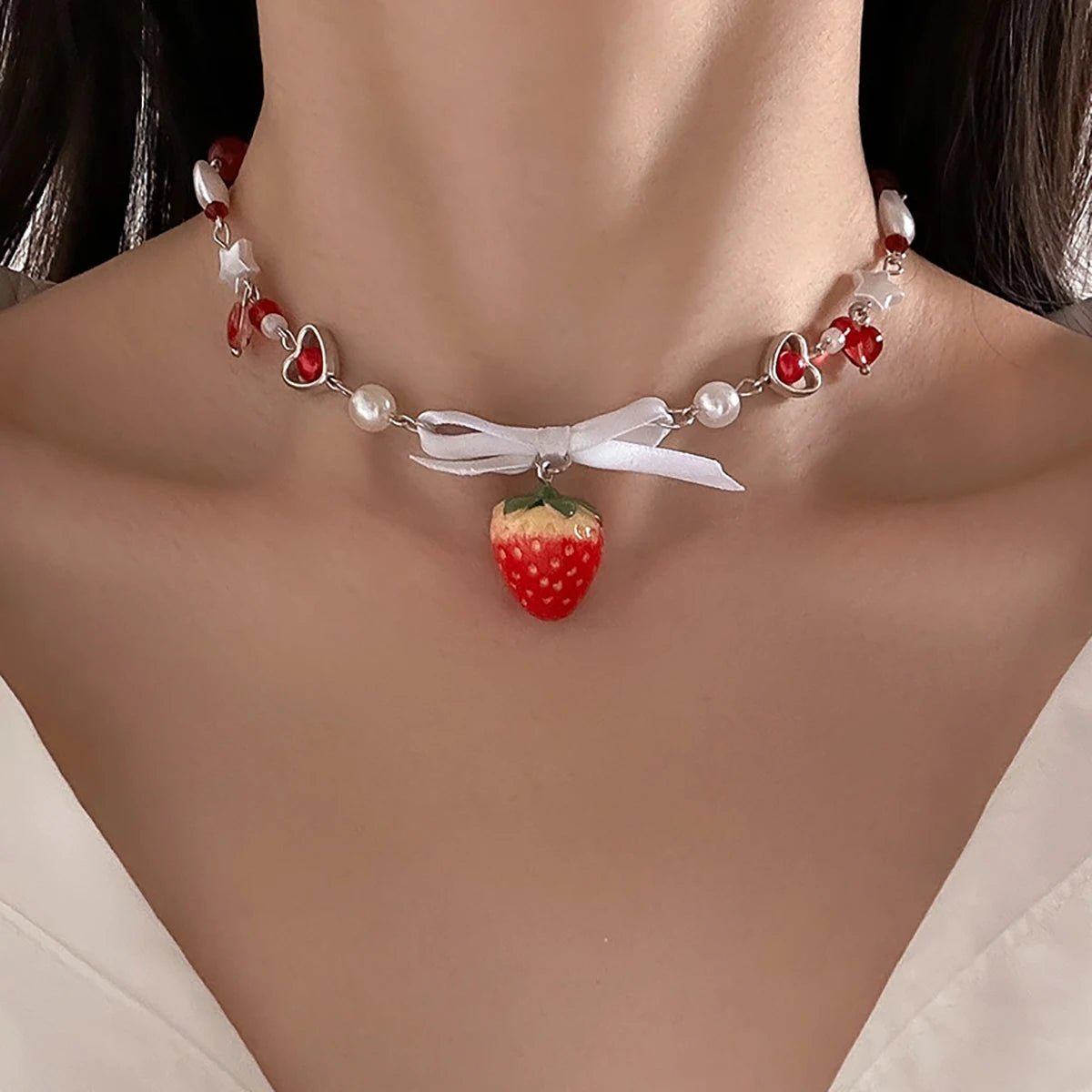 Collar Strawberry Heart