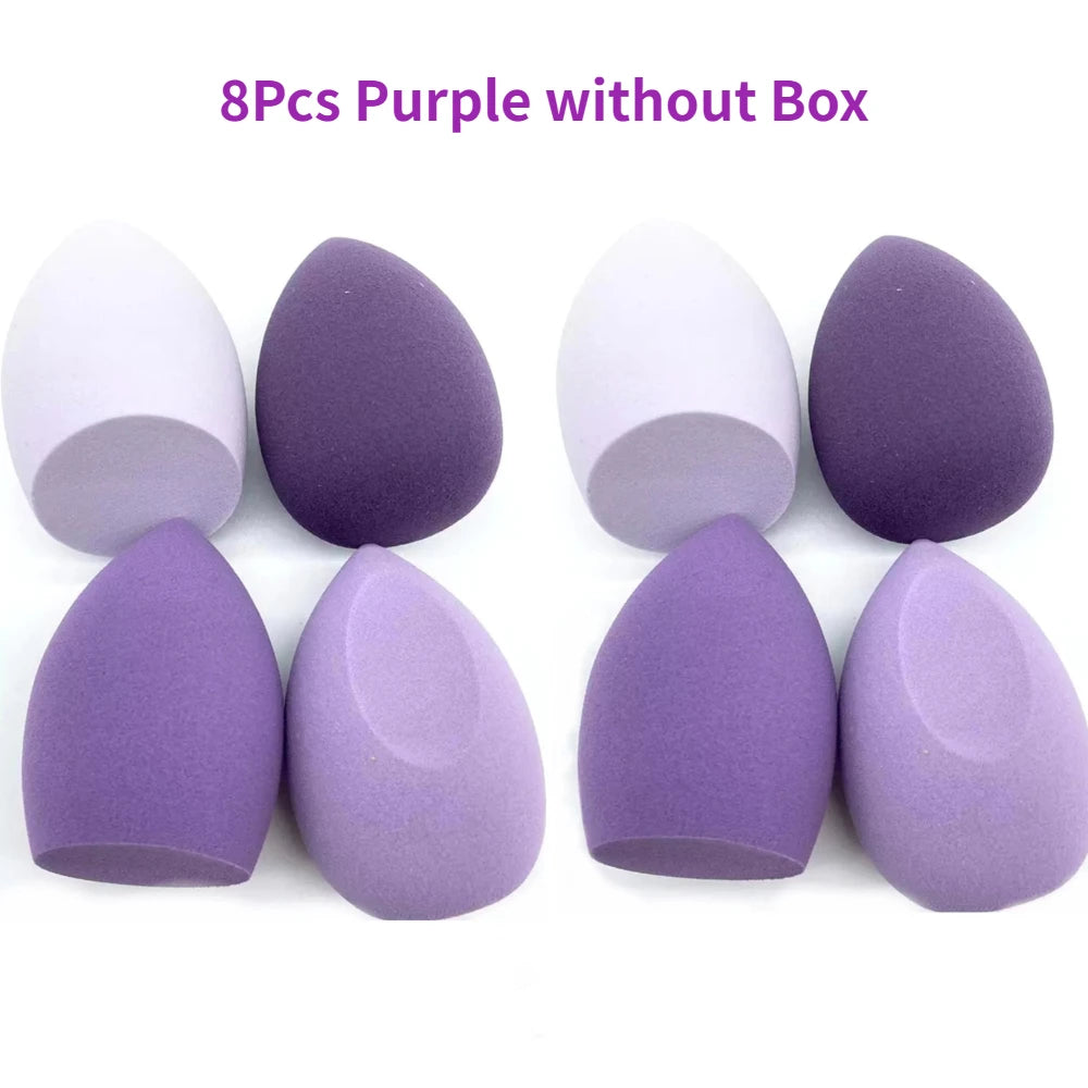 Esponja de maquillaje 8Pcs Purple without Box