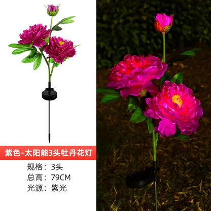 Rose Flower Solar Led Light Garden Lawn Lamps and House Decoration