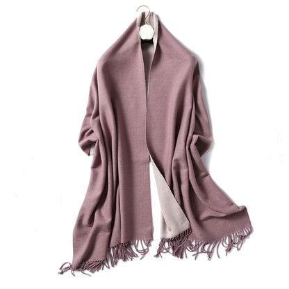 Winter Cashmere Scarf Women Thick Warm Shawls Wraps Lady