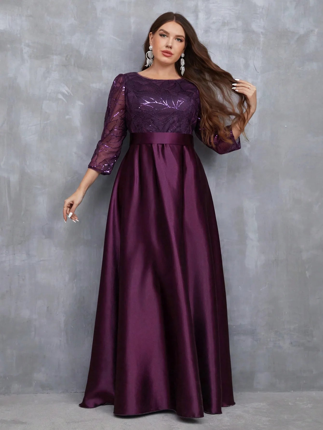 Satin Dress Purple