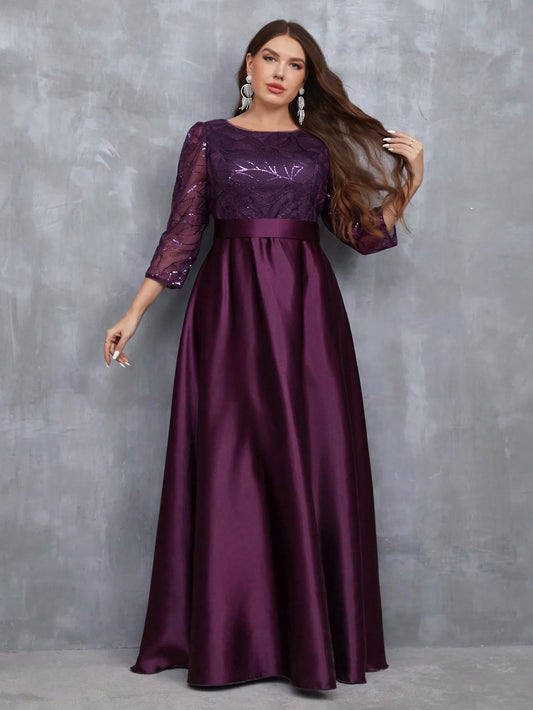 Satin Dress Purple