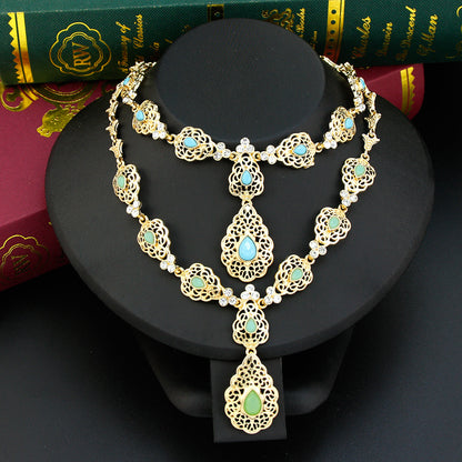 Fashion Crystal Pendant Necklace Wedding Jewelry