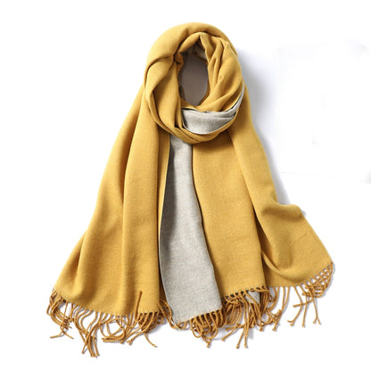 Winter Cashmere Scarf Women Thick Warm Shawls Wraps Lady