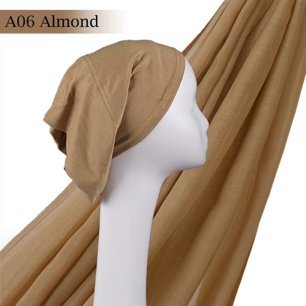 High-Quality Muslim Fashion Head Scarf Head Wraps 185x85cm