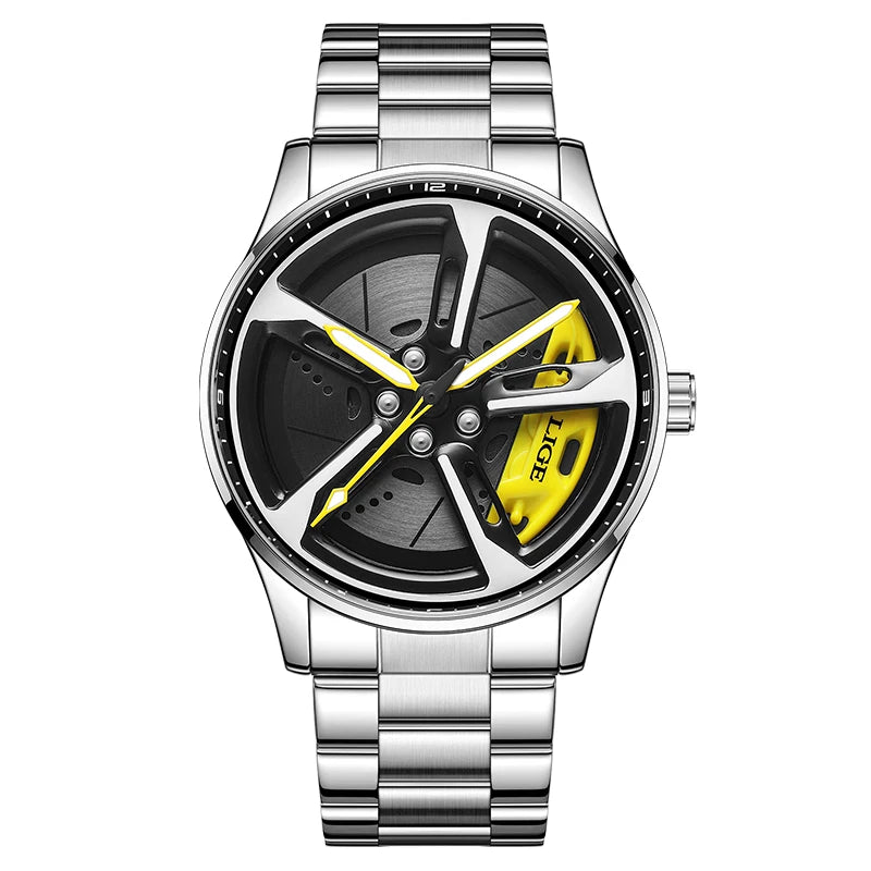 Quartz Watch Silver Yellow