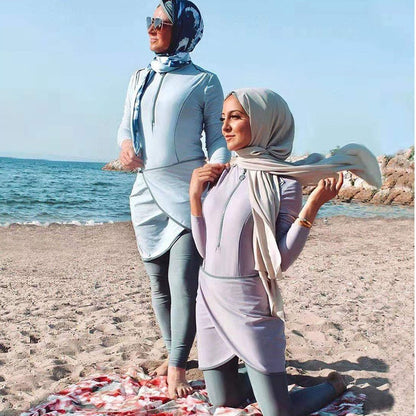 3PCS women's Muslim swimwear long-sleeve burkini