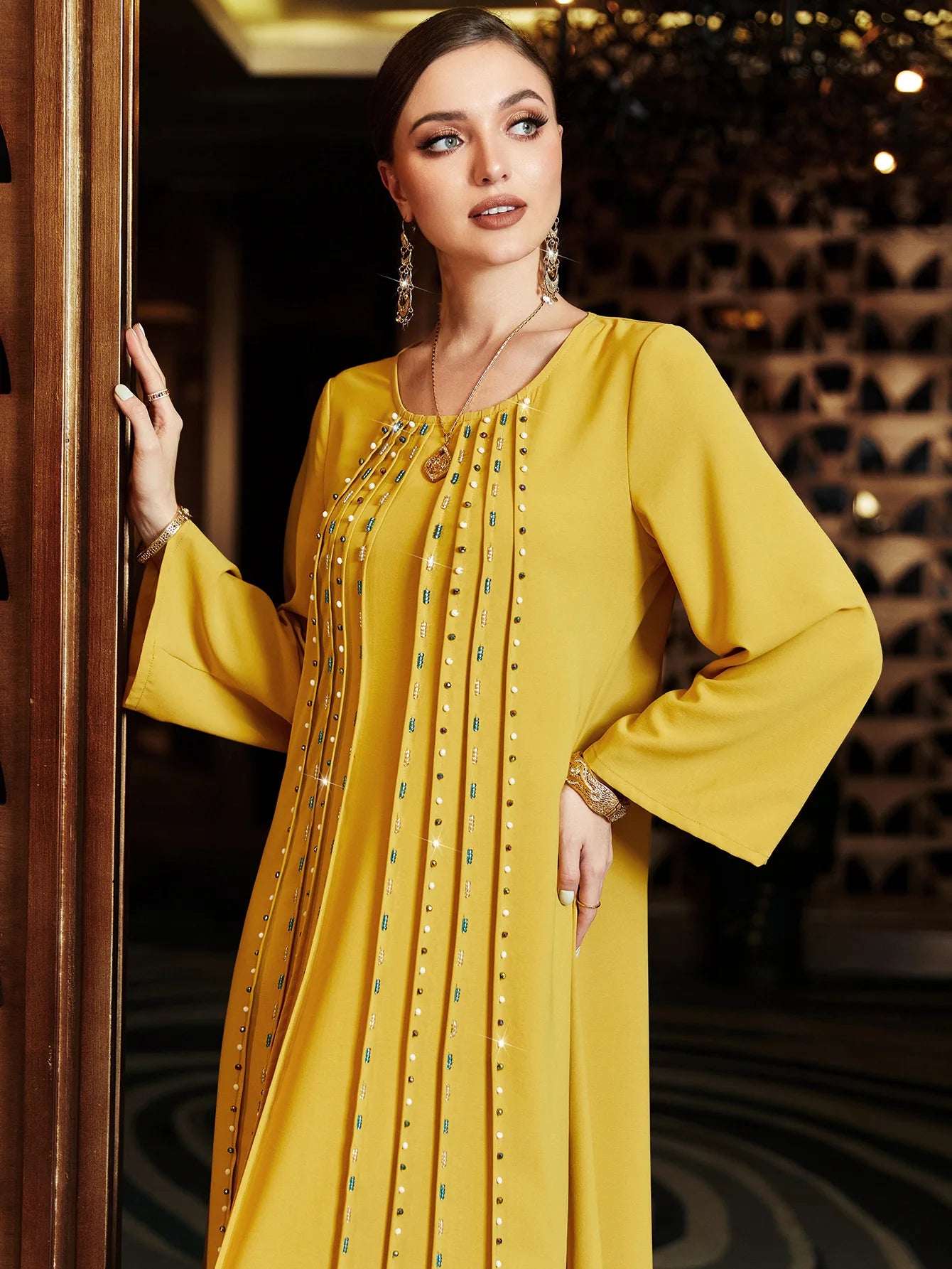 Abaya Dress Yellow