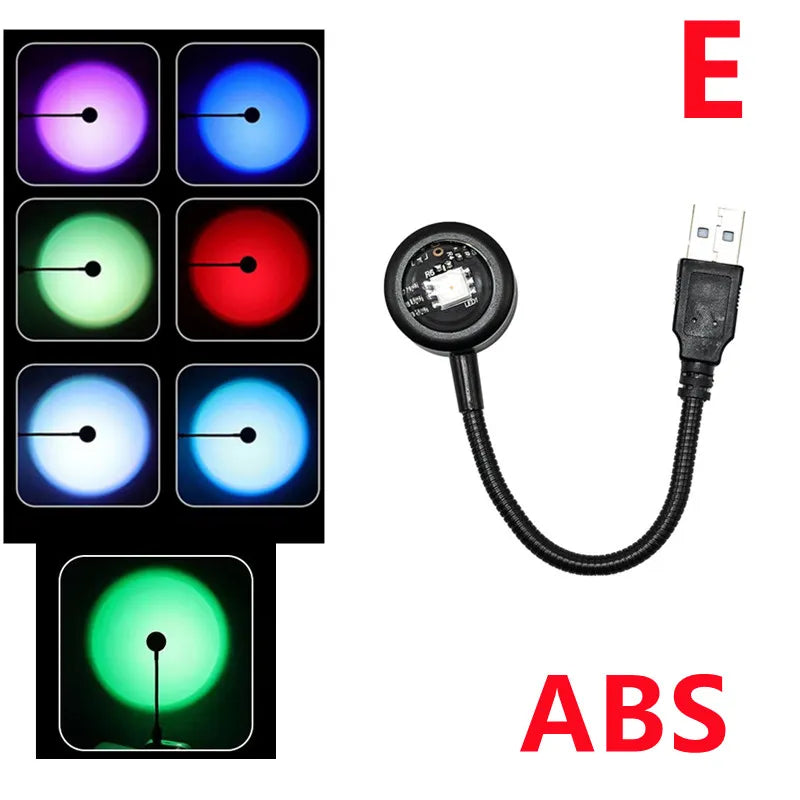 Lámpara led multicolor ABS tipo E