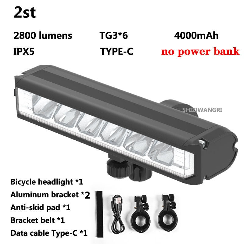 Light Front Waterproof Led Flashlight Bicycle Light Rechargeable