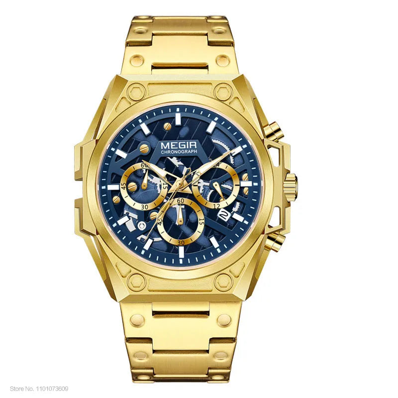 Reloj analógico Gold Blue