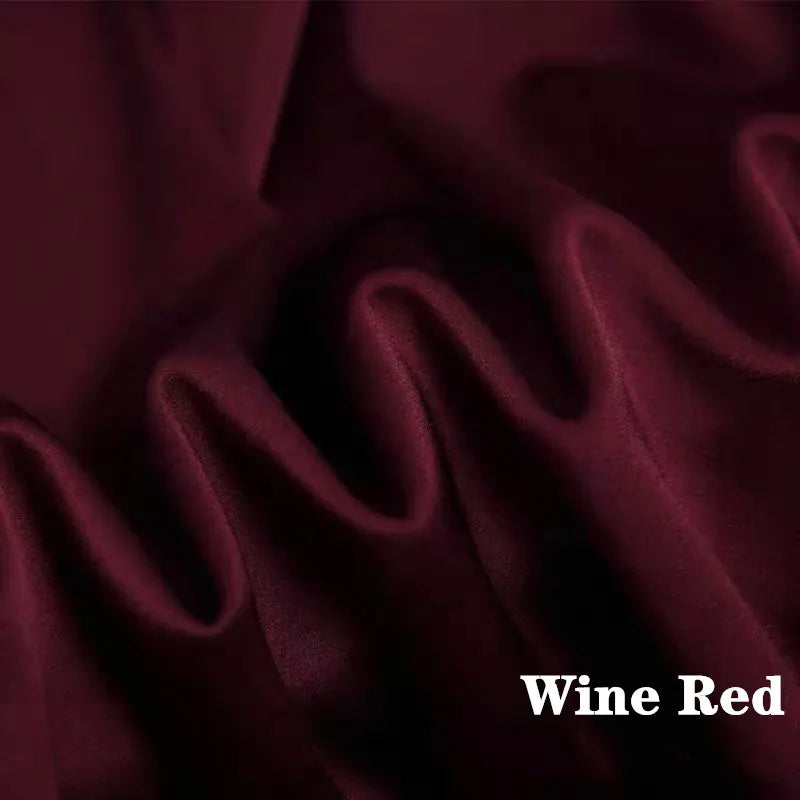 Vestido Satinado Wine Red