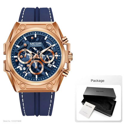 Reloj analógico Rose Gold Blue Package