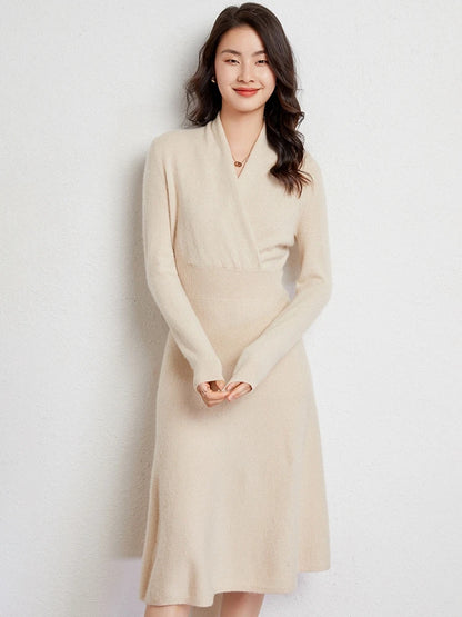 Cashmere Dress Sweater Beige