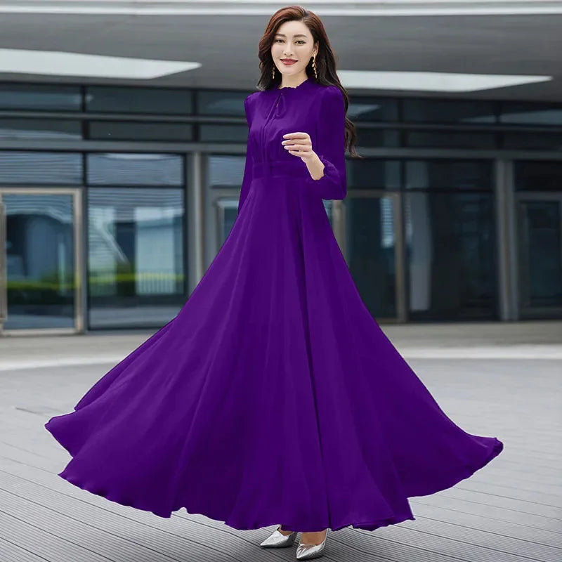 Chiffon Dress Purple