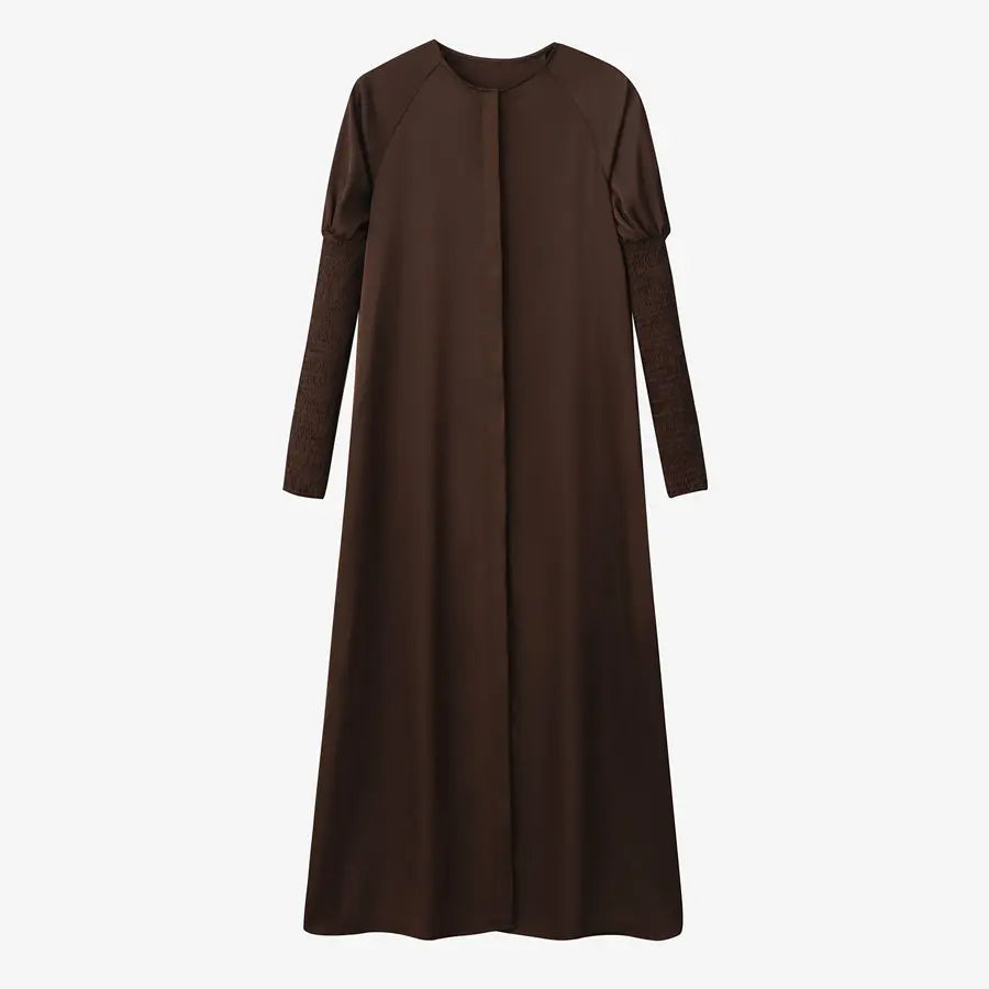 Satin Dress Chocolate