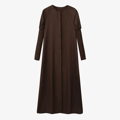 Satin Dress Chocolate