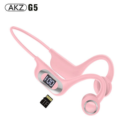 Wireless Earphone With Microphone Battery Display Support Sd Card