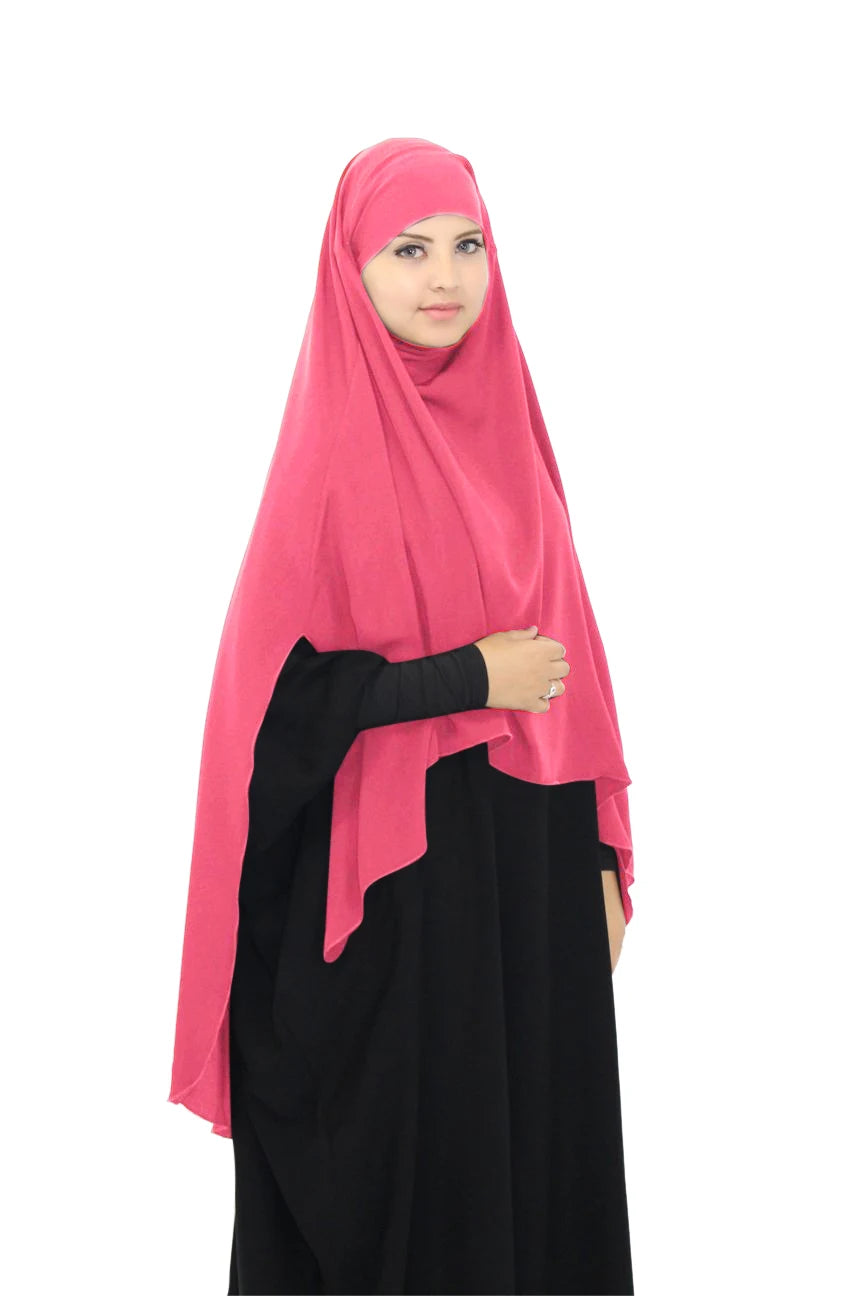 Abaya con velo Pink
