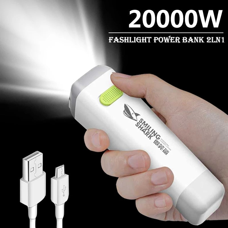 Mini Portable LED Flashlight with Power Bank