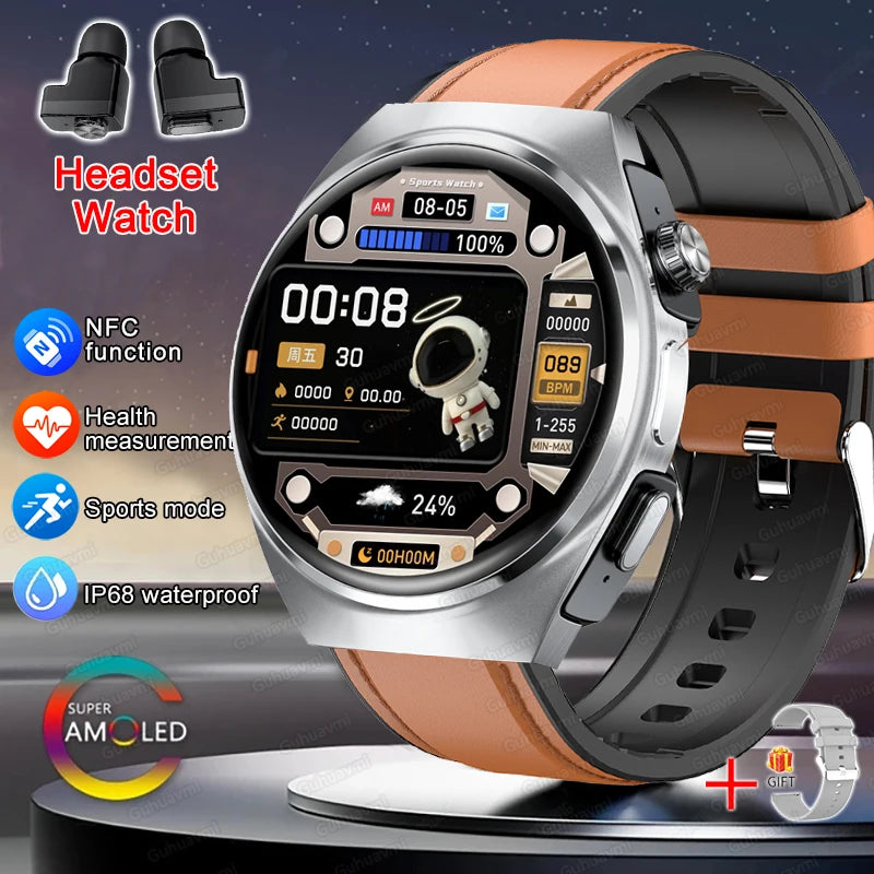 Smartwatch Brown Leather