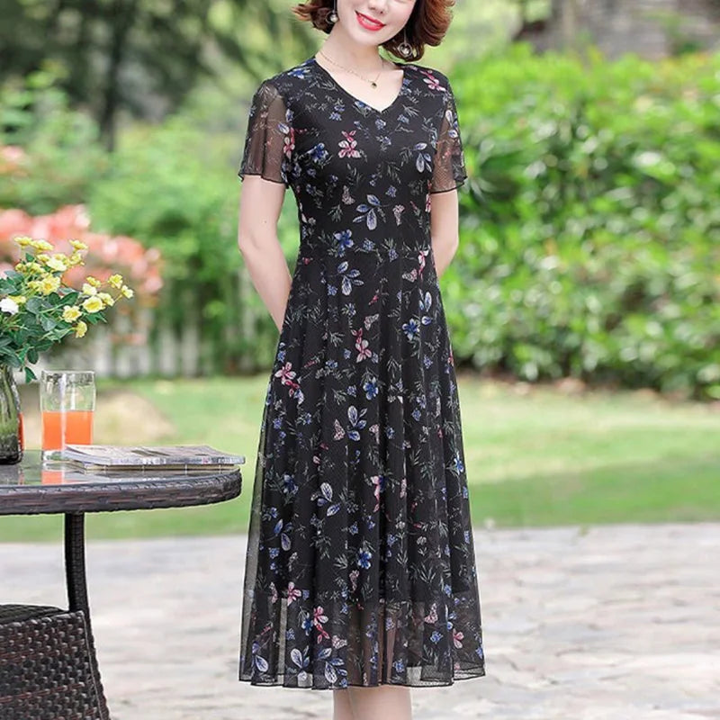 Floral dress Black