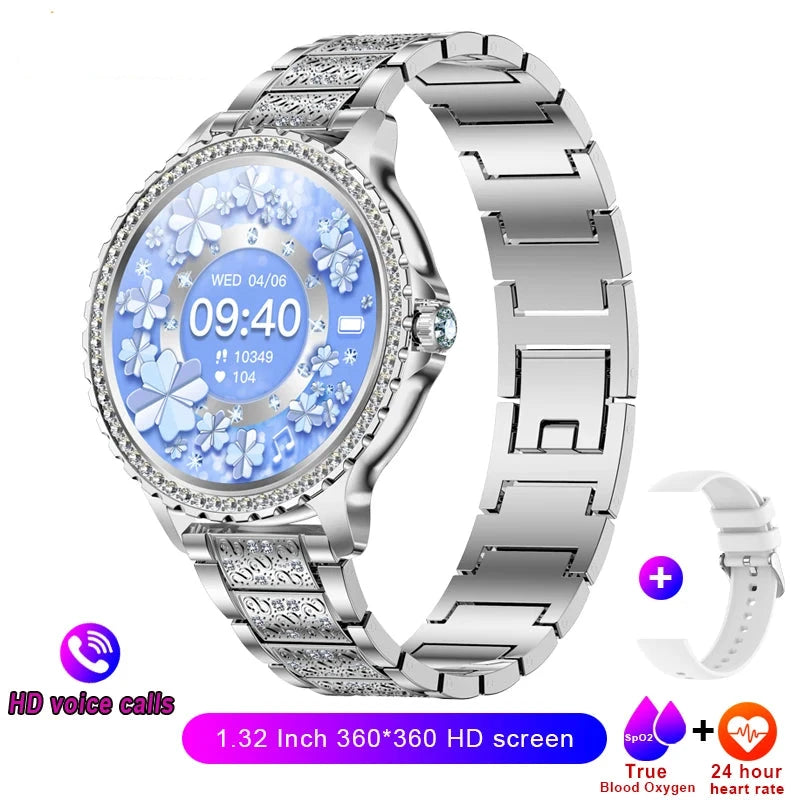 Smartwatch Silver Steel Belt