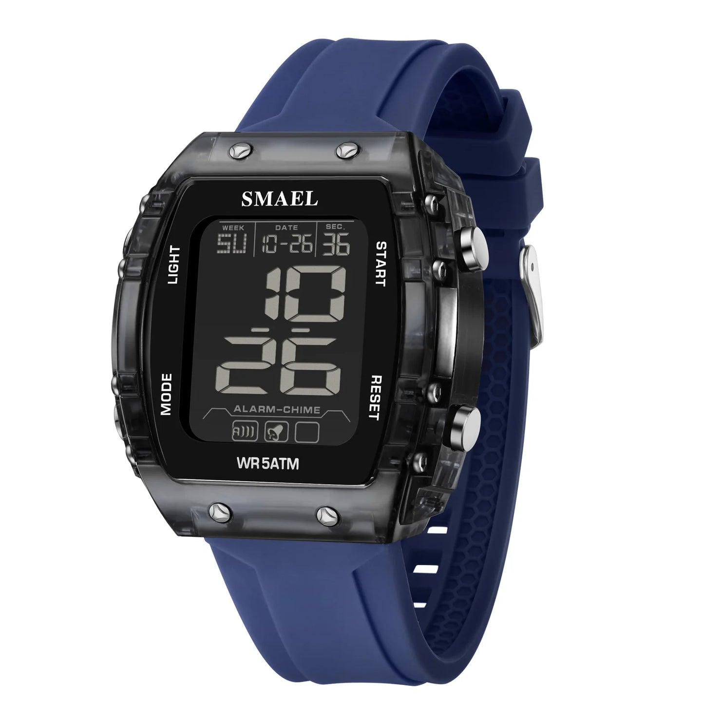 Digital Watch Dark Blue