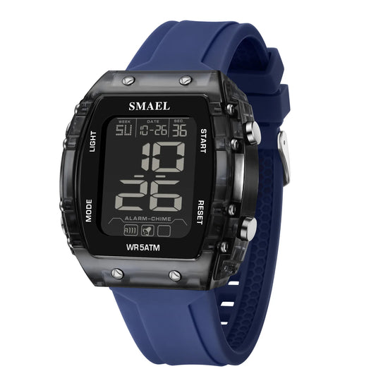 Digital Watch Dark Blue