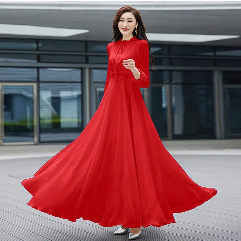 Chiffon Dress Red