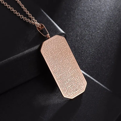 Collar Placa Rose Gold