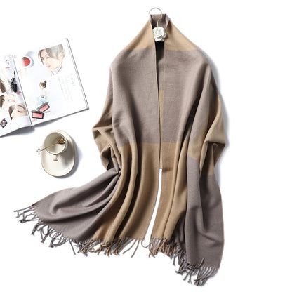 Winter Cashmere Scarf Women Thick Warm Shawls Wraps Lady