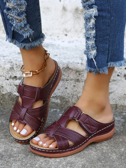 Sandalias Wine Red