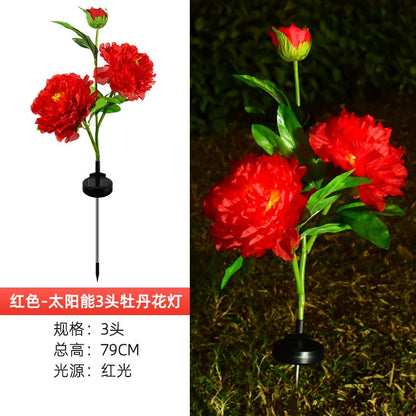 Rose Flower Solar Led Light Garden Lawn Lamps and House Decoration