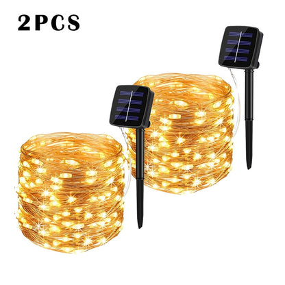 32m/22m/12m/7m Solar LED Light Outdoor Festoon Lamp