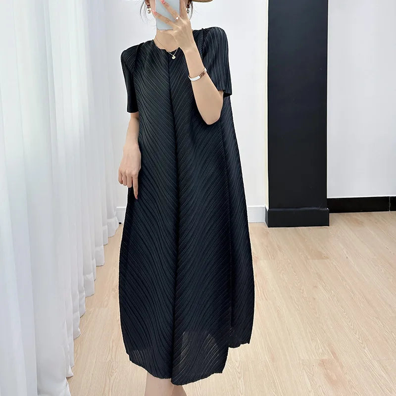 Pleated Dress Black