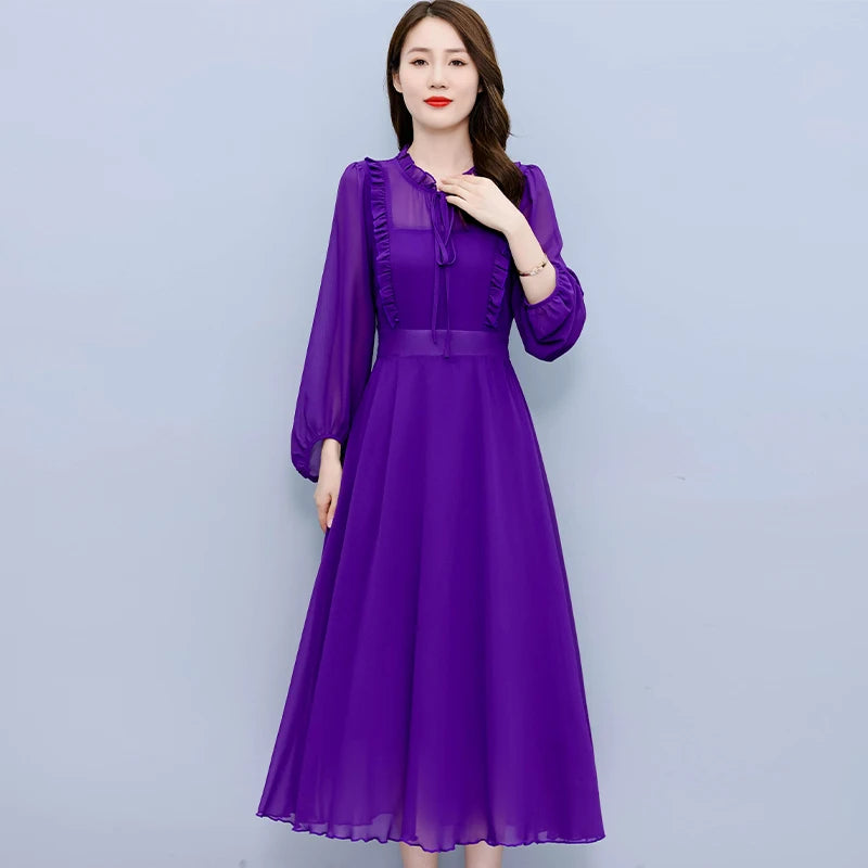 Chiffon Dress Purple