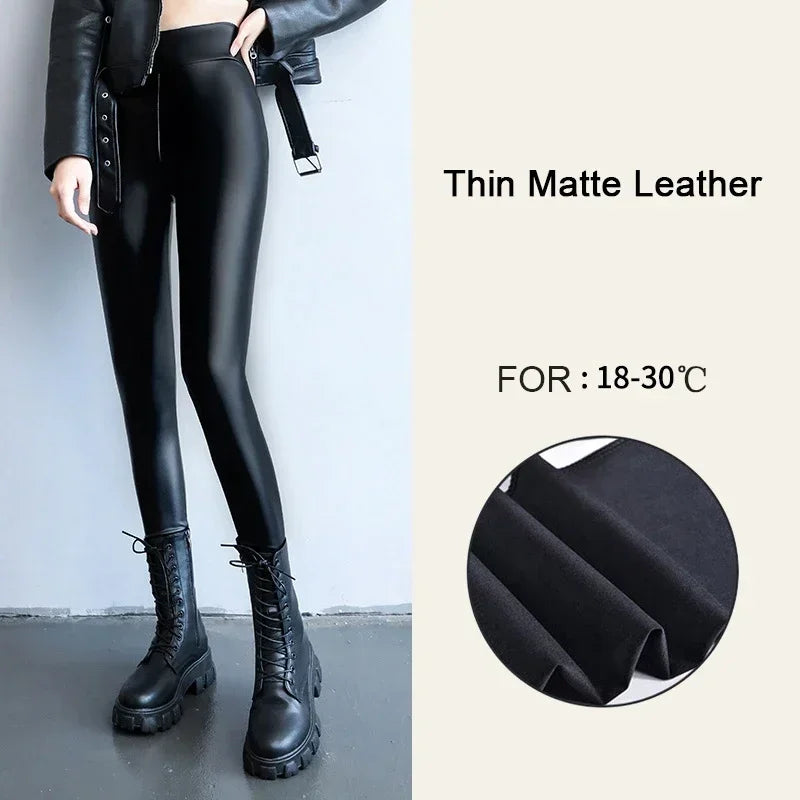 Legging de cuero PU Thin Matte Leather 18-30ºC