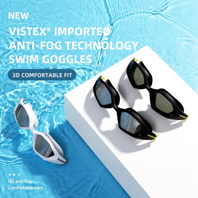 Swim Glasses Anti Fog UV Protection  Adjustable