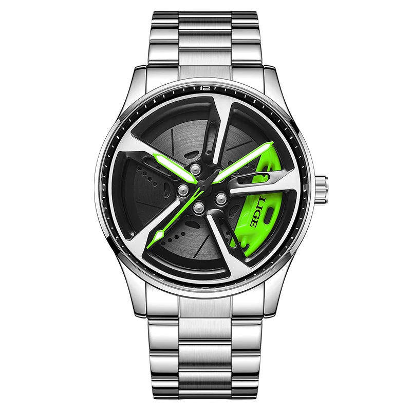 Quartz Watch Silver Green