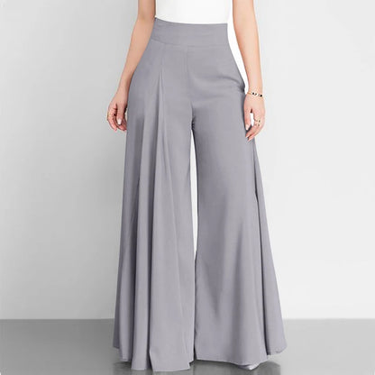 Pantalón elegante de piernas ancho gris