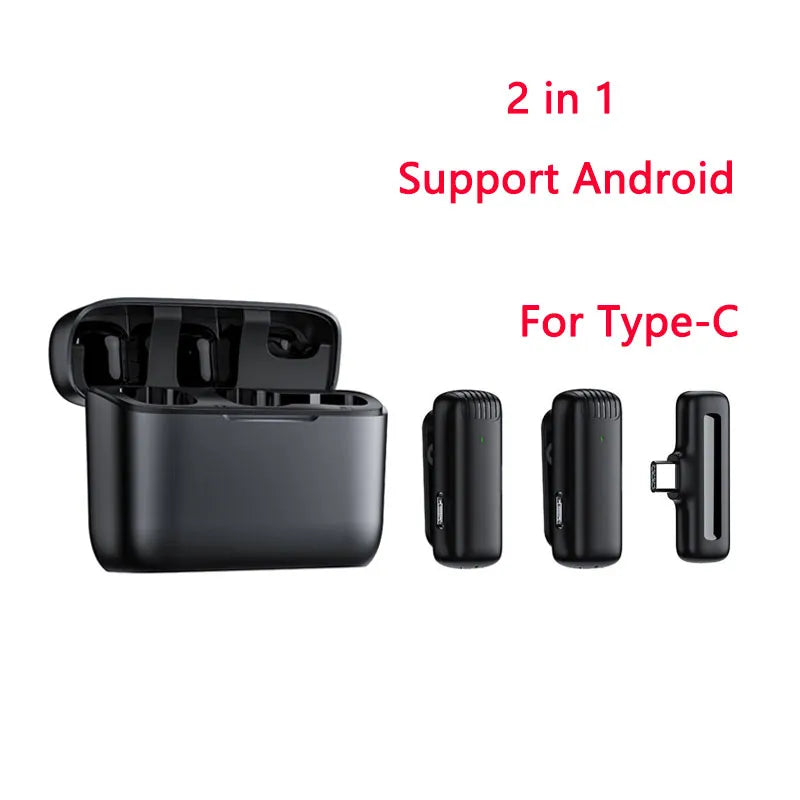 Micrófono inalámbrico 2 in 1 Support Android For Type-C