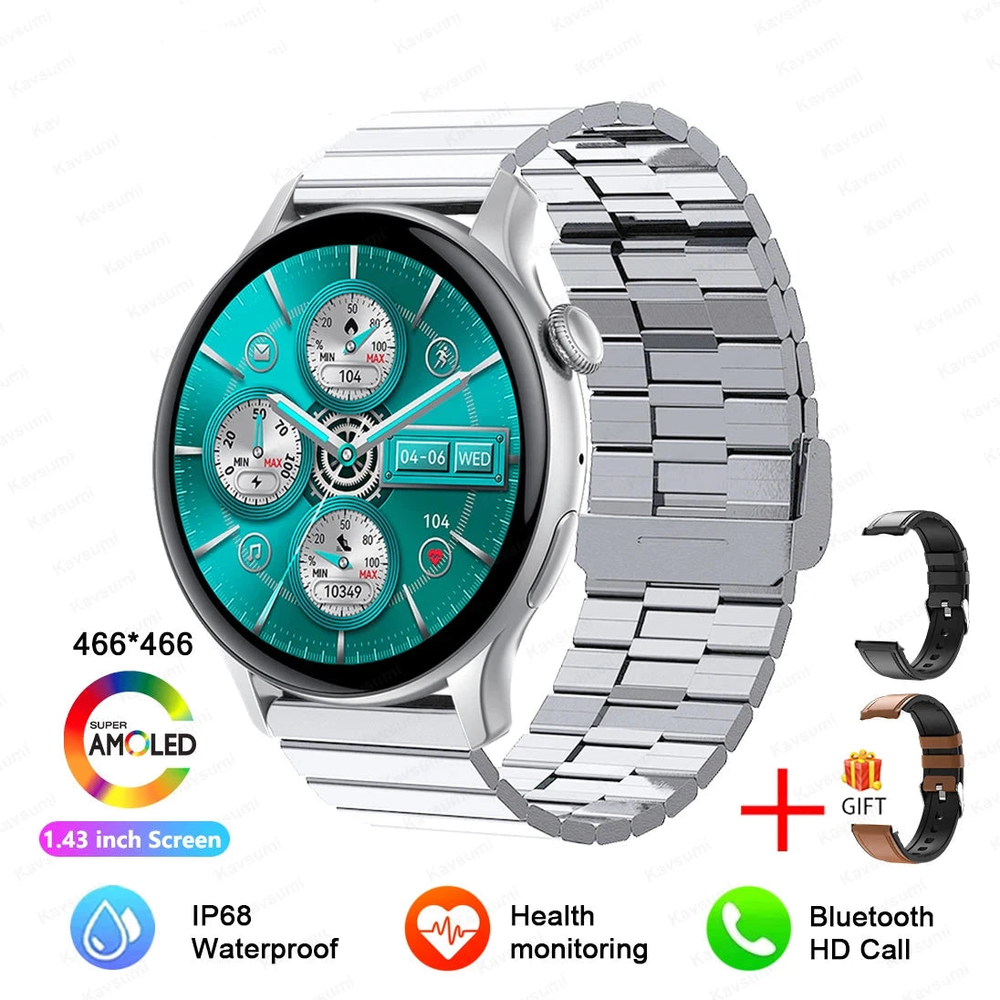 Smartwatch Silver Steel B2